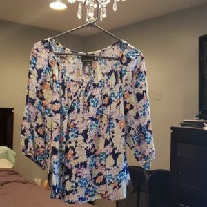 Cynthia Rowley Spring color splash 3/4 sleeve top